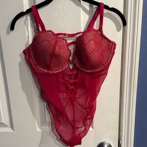 ADORE ME - pink lace bodysuit